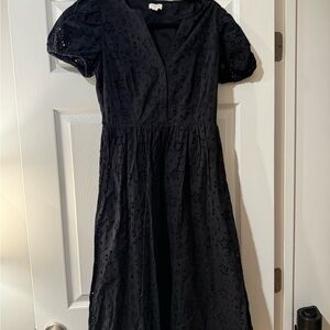 Elegant Black Midi Dress -JCREW size 2